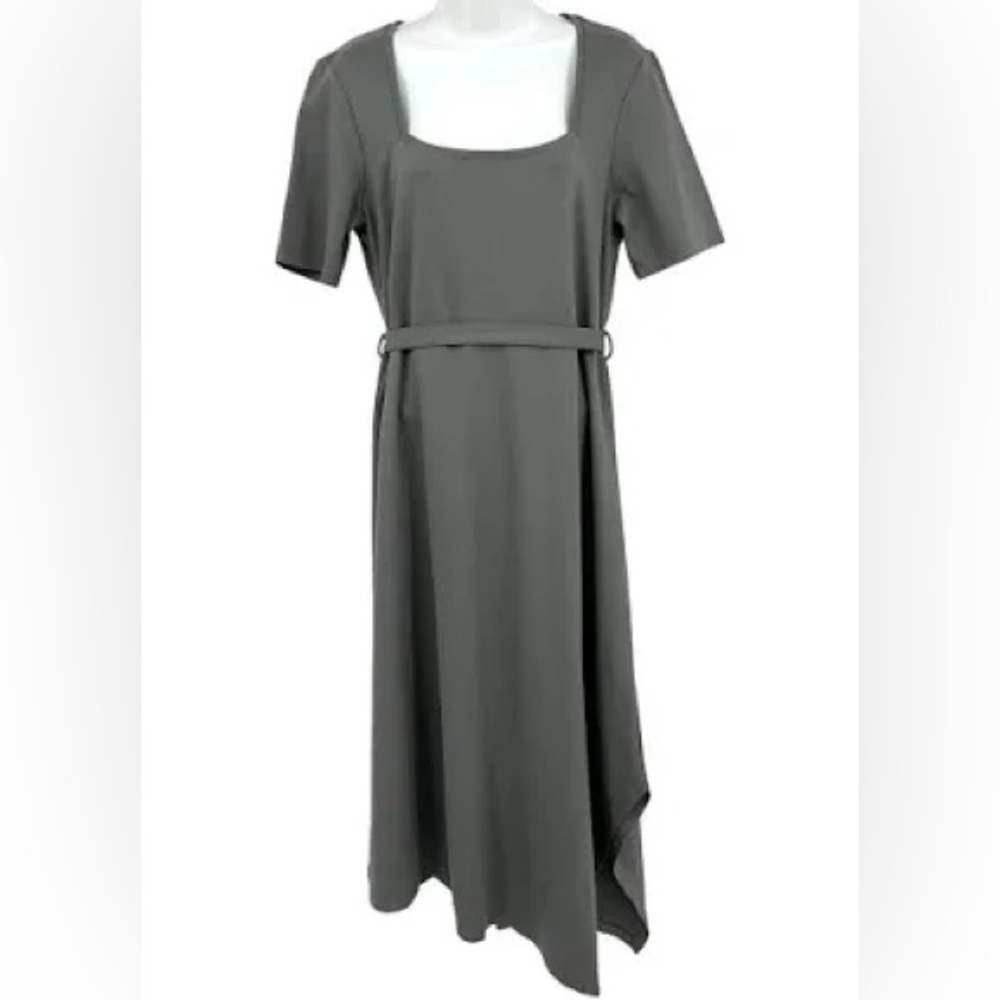 Club Monaco green asymmetrical dress